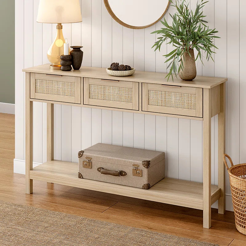 Milan  Solid Wood Console Table