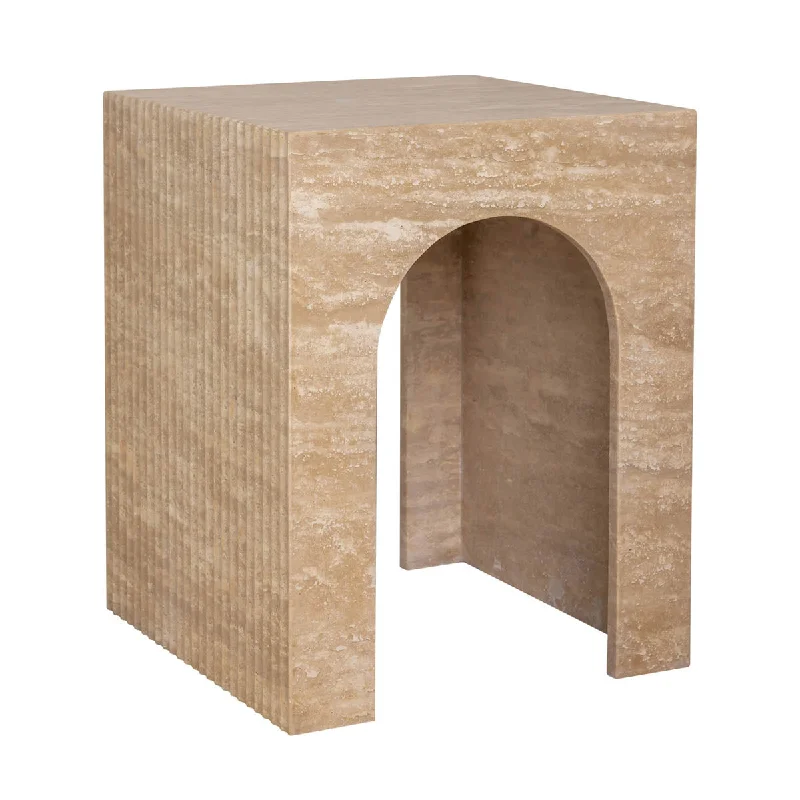 Rene Side Table (Travertine)