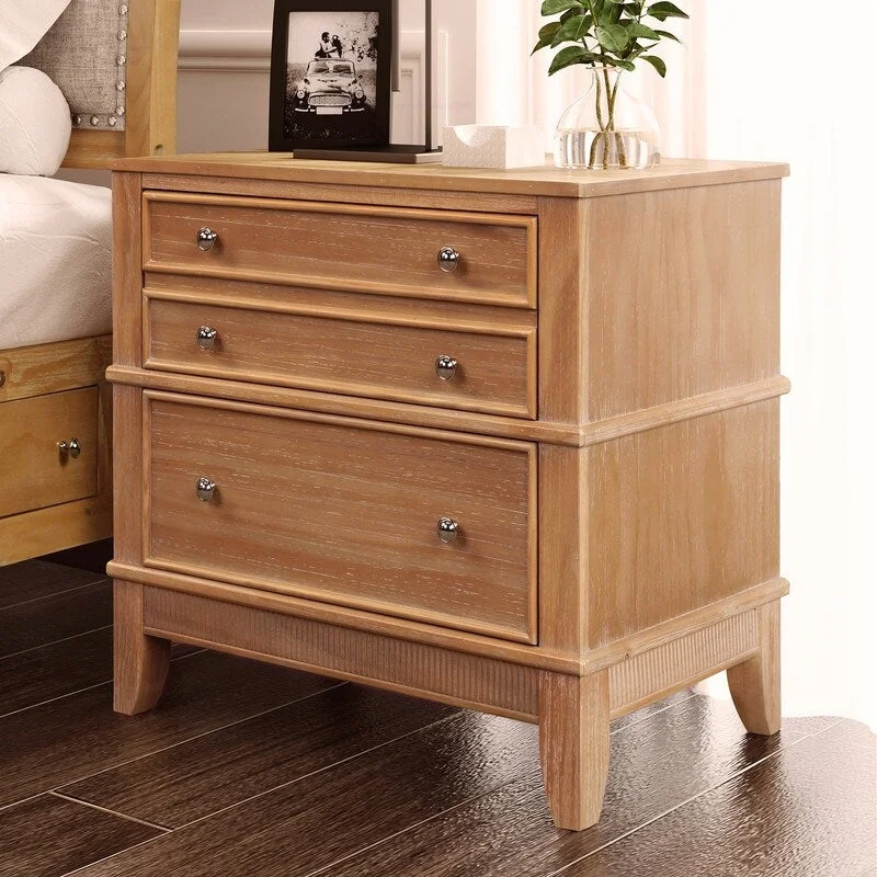 3-Drawer Hazel 3-Drawer Side Table for Living Room, Hallway, Entryway