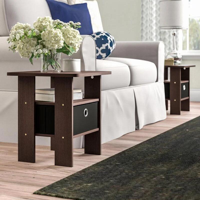 Coughlin Tall End Table Set with Storage (Set of 2)