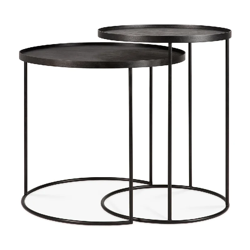 Tray Round Side Table Set of 2