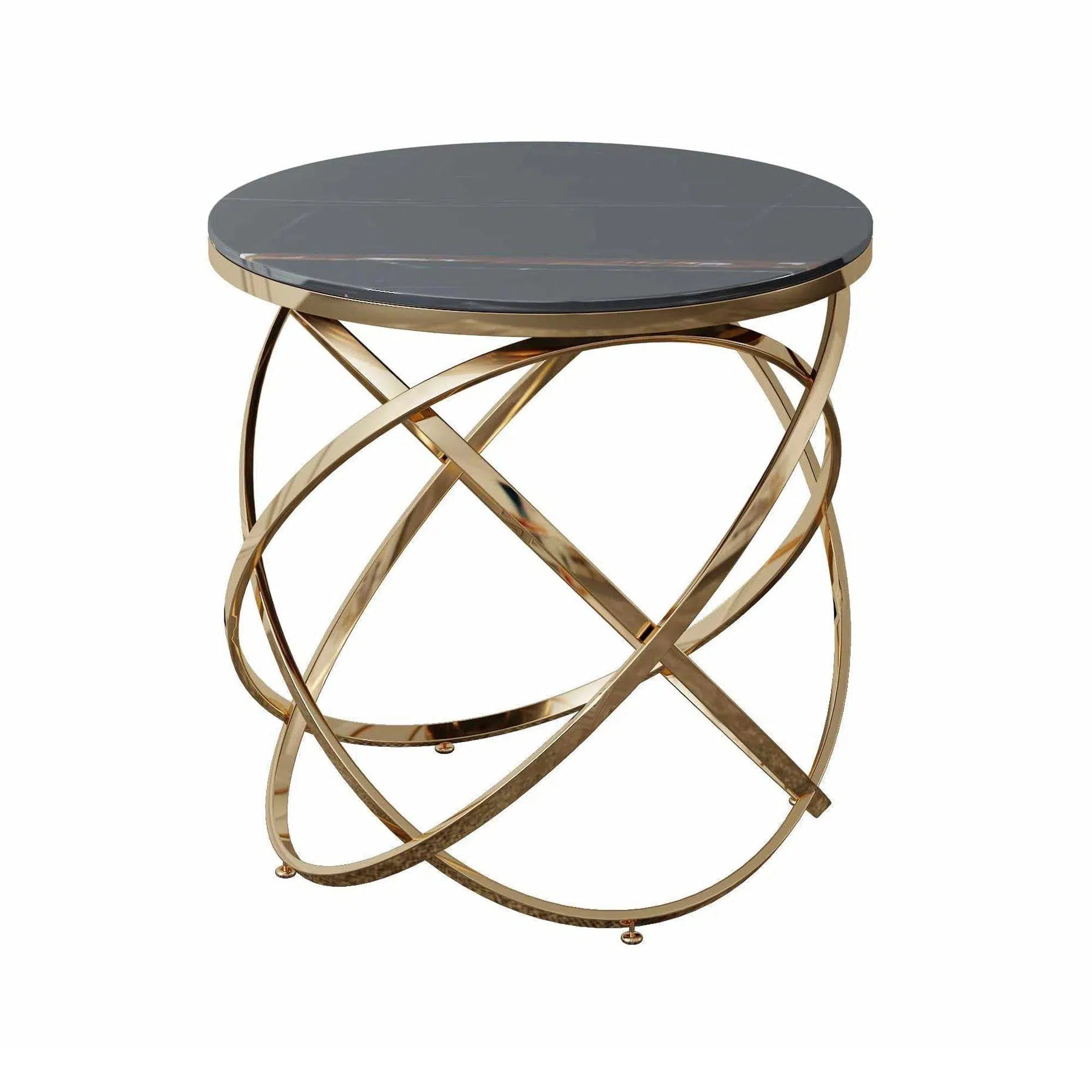 Gold and Marble Ivy - Side Table