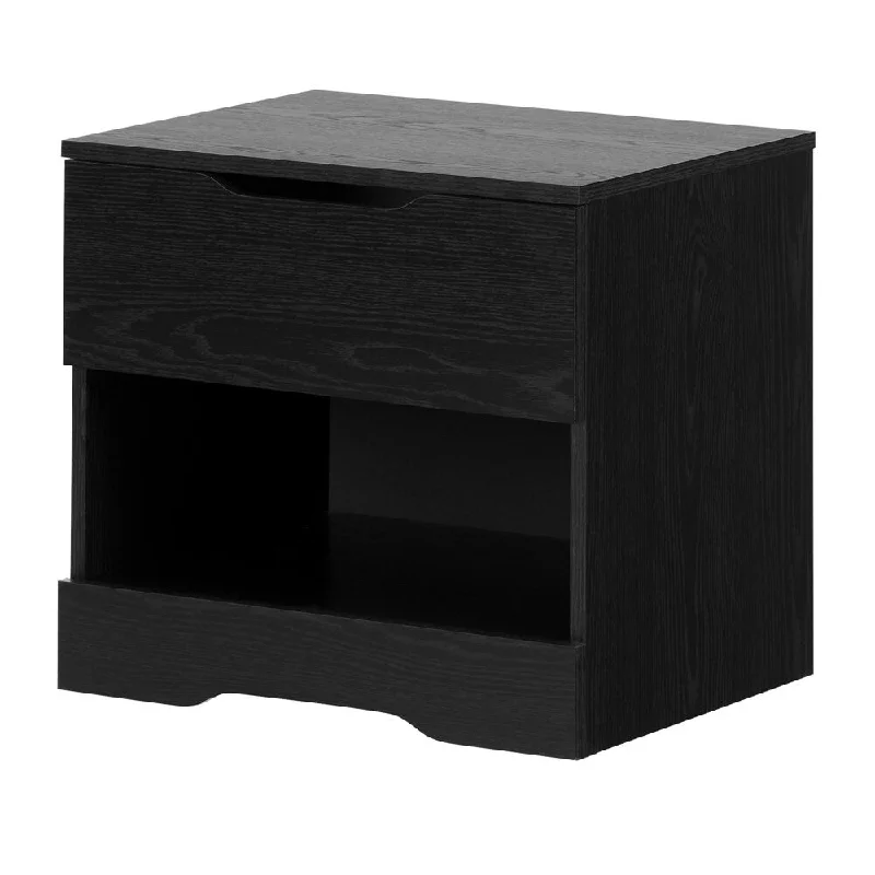 Holland 1-Drawer Nightstand - End Table with Storage Brown