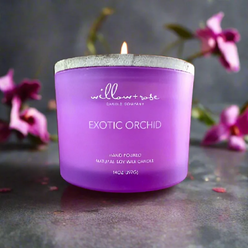 Willow + Rose Exotic Orchid Mokara Scented Candle-14oz (397g)