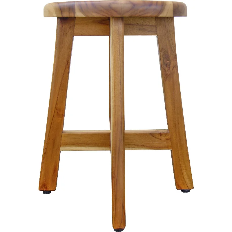 Backless Bar Chair - Natural Brown