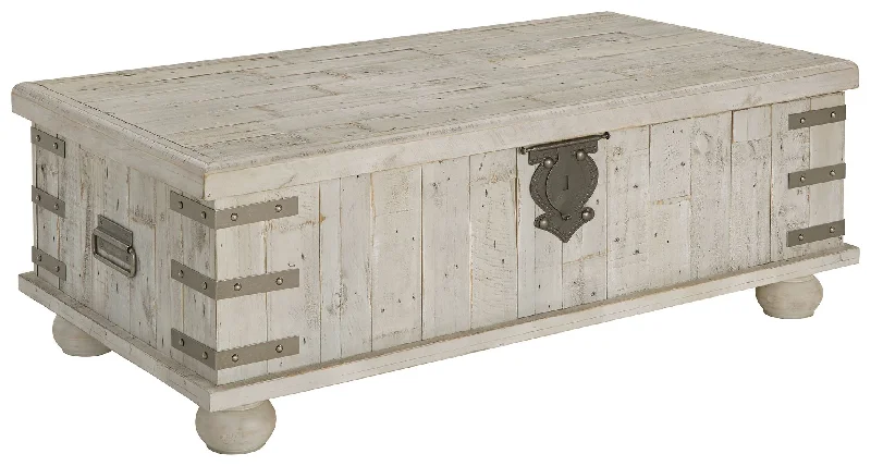 Carynhurst - White Wash Gray - Lift Top Cocktail Table