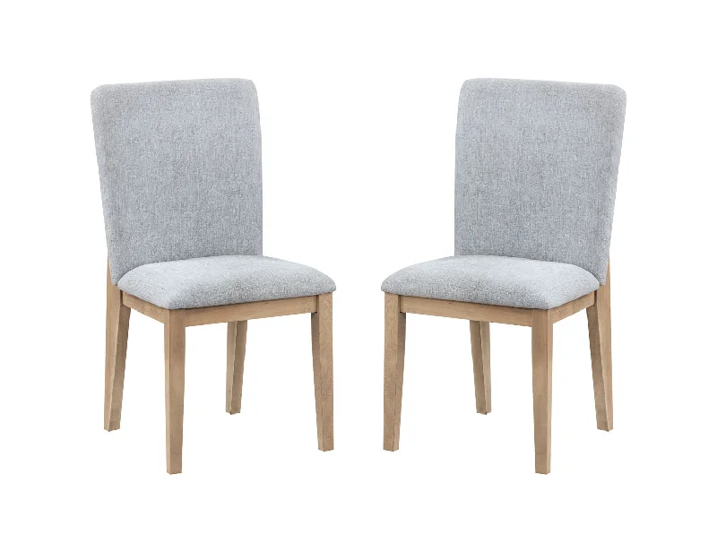 Caspian - Linen And Oak Finish Dining Chair (Set of 2) - Gray