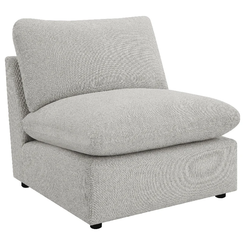 Collins - Modular Power Reclining Sectional Armless Chair - Gray