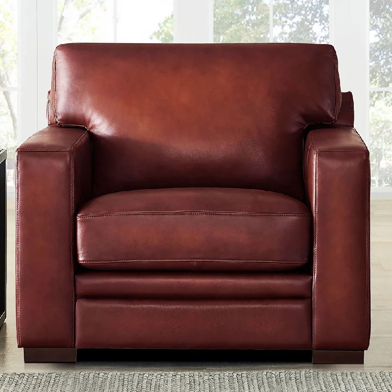 Dillon - Waxy Pull Up Leather Chair - Mocha