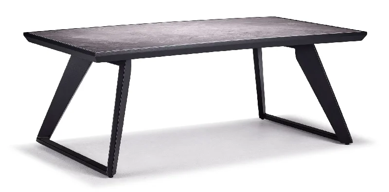 Drake 43.5" Coffee Table- Black, Grey