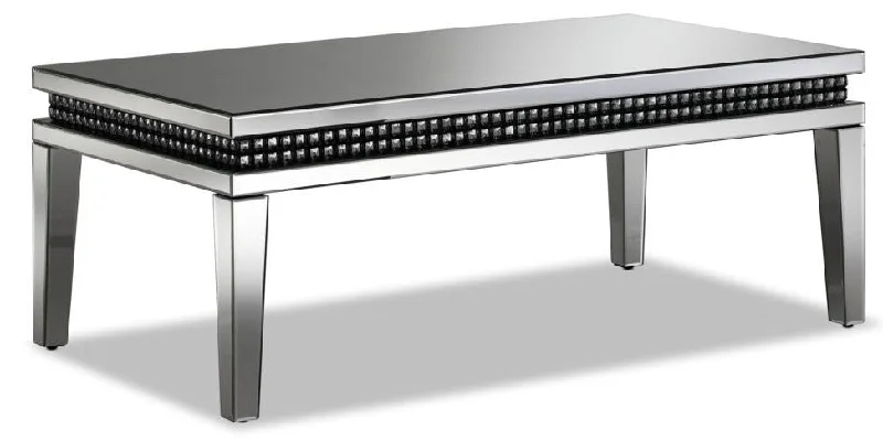 Harlow 48" Coffee Table - Mirrored Glass