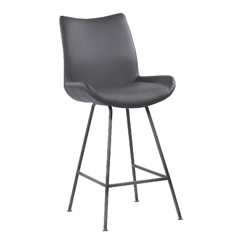 Iron Counter Height Bar Chair - Gray