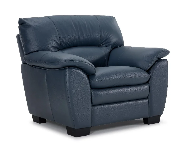 Kendrick Leather Chair - Blue