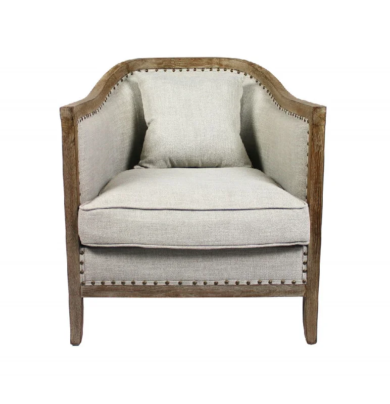 Linen Lounge Chair - Natural