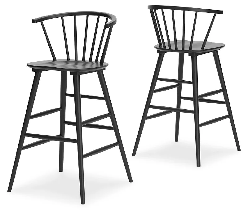 Otaska - Black - Tall Barstool (Set of 2)