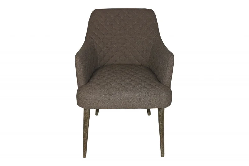 Polyester Blend And Natural Solid Color Side Chair - Gray