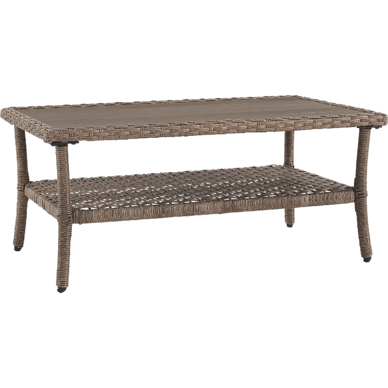 Clear Ridge Outdoor Coffee Table - Light Brown