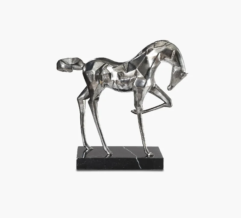 Silver Horse Sculpture