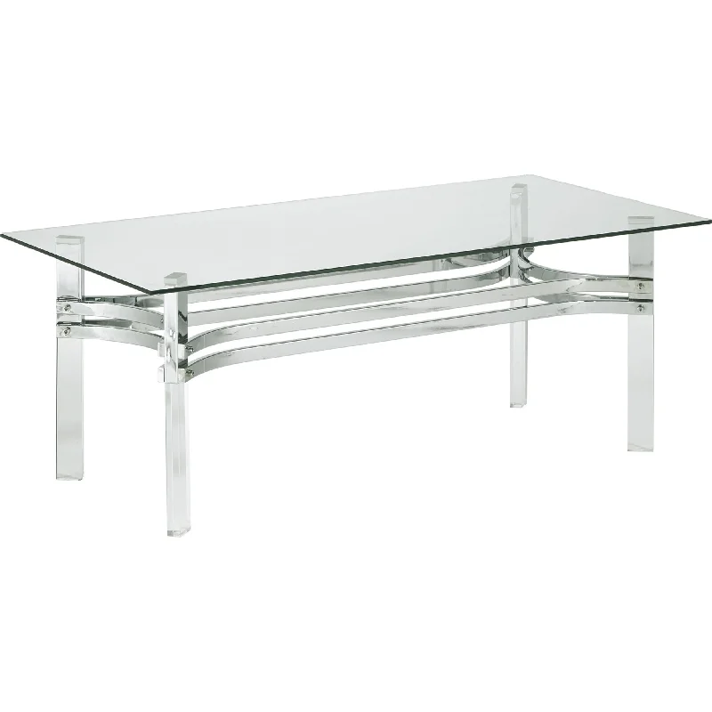 Braddoni Coffee Table - Chrome Finish