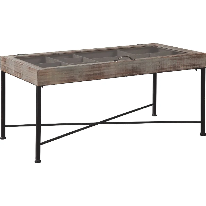 Shellmond Coffee Table - Antique Gray/Black