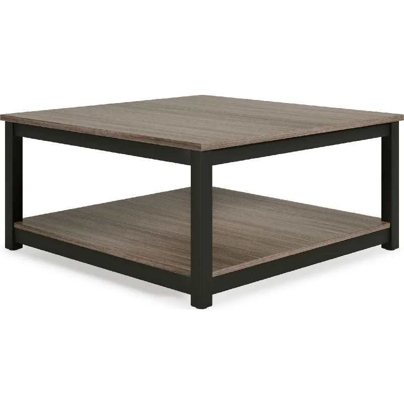 Showdell Square Cocktail Table - Gray/Black