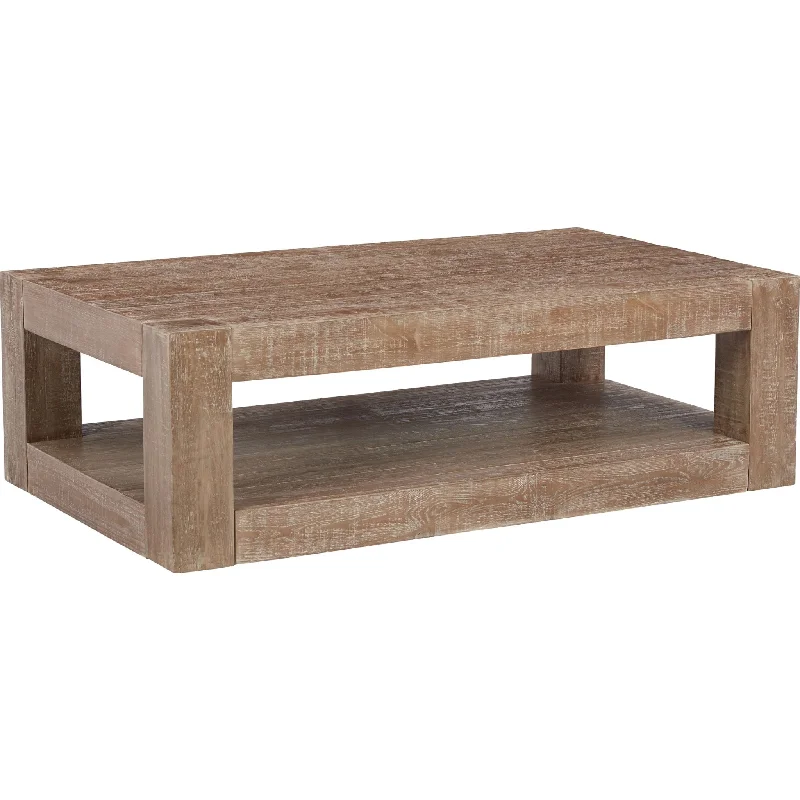 Waltleigh Coffee Table - Distressed Brown